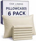 Standard Pillow Cases - 6 Pack Soft Pillowcase Covers - 20" x 26" (Wheat) by CGKUnlimited