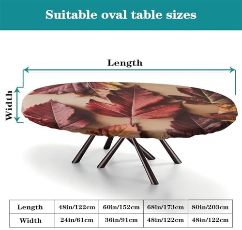 Oval Table Cloths, Plaid Pattern Printed on Fitted Oval Tablecloth with Elastic, for Parties & Celebrations Holiday Dinners, Fits for 52" x 70" Oval Tables - Image 4