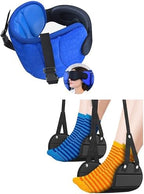SARISUN Travel Pillows and Airplane Foot Hammock for Long Flight, Travel Essentials, 360° Support Headrest, Stop Bobblehead, Foot Rest by SARISUN