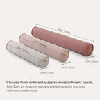 Bolster Pillow for Bed, Small Body Pillow with Long Round Cylinder Design, Couch Roll Pillow for Side Sleepers, Supportive Tube Pillow,47 x 7.87 Inches,Brick Brown - Image 2