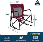 GCI Outdoor Freestyle Rocker Camping Chair - Cinnamon - Image 2