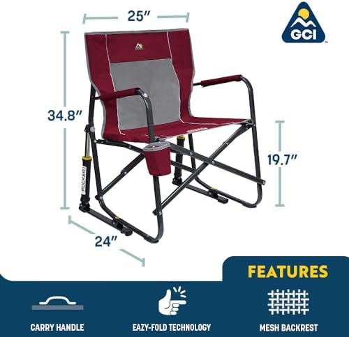 GCI Outdoor Freestyle Rocker Camping Chair - Cinnamon - Image 2