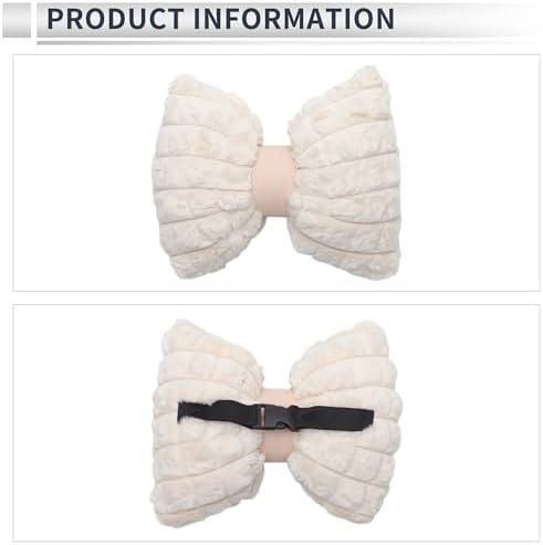 Car Headrest Pillow Ergonomic Comfortable Neck Support Pillow Car Seat Headrest Plush Memory Foam Adjustable Width Light Pink 2 Pcs for Driving Travel - Image 4
