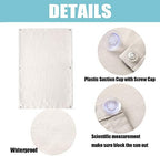 Portable Travel 100% Window Blackout with Suction Cups Thermal Insulated Waterproof Blackout Blind Sun Shade for Window Car Skylight Ceiling 23 x 55 Inch Embossing Navy Blue - Image 3