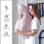 Suatien Mulberry Silk Pillow Cases 2 Pack Standard Size, Lavender - Image 3