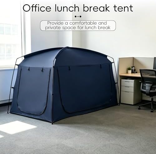 Privacy Sleep Indoor Bed Tent for Adults Kids, Portable Blackout 90% Canopy Tents with 3 Doors Breathable Mesh Windows - Image 6