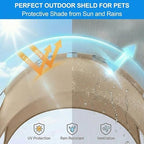 Elevated Dog Bed with Canopy Raised Pet Cot for Large Dogs, Outdoor Dog Cot with Removable Sun Shade Tent, Breathable Mesh Portable Dogs Cot for Camping, Beach, Backyard, Outdoor Use - Image 3
