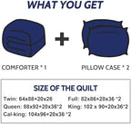 Decroom Lightweight 3 Pieces Comforter Set Cal-King Quilted Duvet Insert - Image 7
