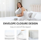 Belem Bulk Pillow Cases(72 Pack) -Queen Size Envelope Closure Pillow Protectors(21x31) -Polycotton White Pillow Cases Bulk -300 TC- Bedding Essentials -Ideal for Hotels, Hospitals, Vacation Rentals - Image 2