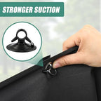 Tegeme 2 Pack Portable Blackout Travel Curtains 51"W x 78"L Black Adjustable Blackout Window Covers with Suction Cups No Drill Black out Window Shade Light Blocker for RV Bedroom Nursery Dorm Use - Image 5