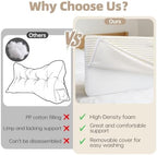 ENITYA Headboard Pillow Queen with Ergonomic Soft Foam Support - Image 3