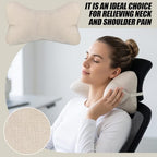 AceOrbit Dog Bone Shaped Travel Neck Pillow with Removable Cover,Beige - Image 3