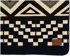 QISU Wool Blanket Throw | Large, Beautiful, Warm, Handmade in Ecuador by Local Artisans |94″ x 78″| Soft, Hypoallergenic & Breathable, Non-Itchy, Scratchy Fabric(Burgundy & Black Diamonds) - Image 4