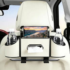Back Seat Car Organizer, Nappa Leather Seat Organizer with Cup Holders by Unknown