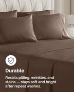 Queen Pillow Cases - 10 Pack Soft Pillowcase Covers - 20" x 30" (Brown) - Image 4