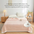 100% Cotton Summer Comforter,Ultra Soft Breathable Lightweight Quilt,Machine Washable for Hot Sleepers&Travel. (Pink, XL(60''×78'')) - Image 3