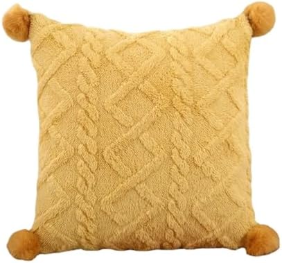 Thickened Taffel Plush Pillow Quilt 2-in-1, Multifunctional Autumn Winter Quilt, Dual Purpose Cushion, Foldable Travel Blanket(Color4,Large) by Unknown
