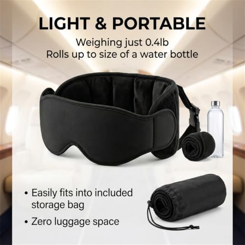 Avernio Travel Pillow with Eye Mask–2 in 1 Support Sleep System (3 in 1) - Image 6