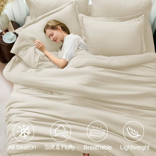 FUANNA Twin Comforter Set 5 Pieces, Luxury Bed in a Bag Soft Bedding Sets - Image 3