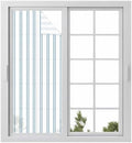 Window Privacy Film Frosted, Blue Stripes Static Cling Door Window Covering, Farmhouse Vertical Lines Modern Minimalist UV Blocking Windows Film for Office, Hotel, Bedroom, 29.5 x 78.7 Inches by Unknown