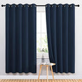 NICETOWN Blackout Curtain Panels 72 - Window Treatment Energy Saving Thermal Insulated Solid Grommet Blackout Drapes for Living Room (Navy, 1 Pair, 66 by 72-Inch) by NICETOWN