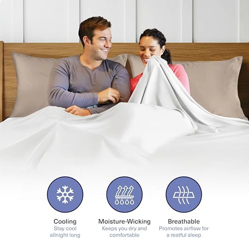 Kickoff Viscose Bamboo Pillowcase, King, Set of 2, 100% Organic Hidden Zippered Viscose Bamboo Pillow Case King Size, Cooling Pillow Cover for Hot Sleepers (20"x40", Iced Latte) - Image 7