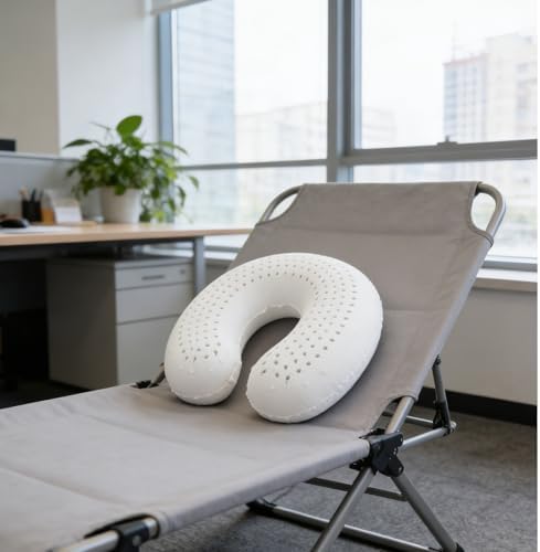 Neck Pillow for Airplanes: Natural Latex U Shaped Pillow - Neck Support Soft Cushion Travel Essentials for Plane, Car, Train and Home - Image 4