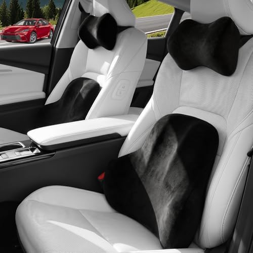 Car Pillow for Toyota Camry,Car Neck Pillow,Lumbar Support Pillow for Car,Memory Foam Pillow,Ergonomic Pillow,Adjustable and Washable,Car Essentials for Long Trips,Car Accessories,Suede,1 Set by Unknown