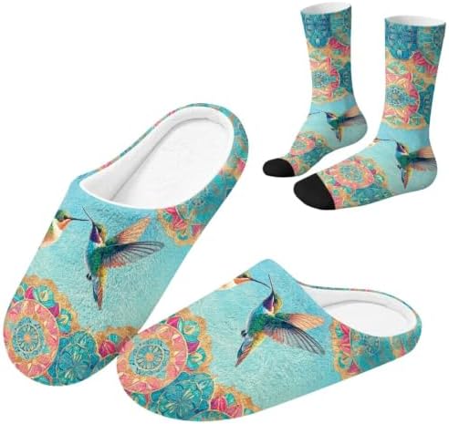 House Slippers for Women Washable Closed Toe with Cute Socks by Unknown