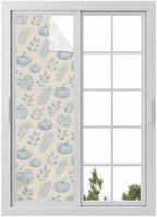 Window Privacy Film Frosted, Blue Pumpkins Fall Reusable Static Cling Window Tints, Thanksgiving Tropical Palm Rustic Heat Control Windows Films for Offices, Balcony, 29.5 x 118 Inches by Unknown