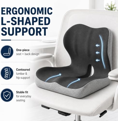 L-Shaped Memory Foam Orthopedic Cushion Seat Cushion Design Office Car - Image 2