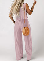 Dokotoo Womens 2 Piece Outfits Tank Tops Elastic Waist Wide Leg Pants Sets - Image 2
