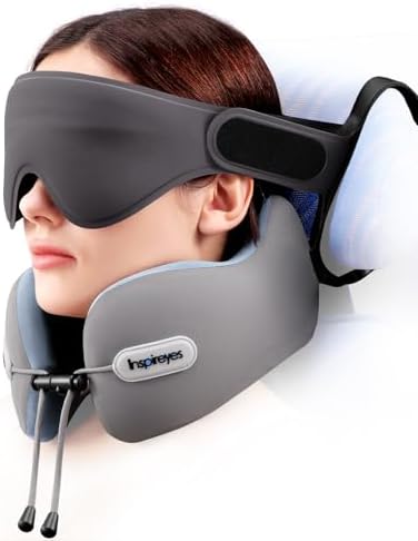 Inspireyes Travel Neck Pillow Seat Strap System, Long Flight Stable Support by Inspireyes