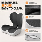 Ergonomic Memory Foam Seat Cushion for Tailbone Pain Relief, Suitable for Office Home Chair, Car and Wheelchair (Blue & Gray) - Image 6