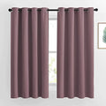 NICETOWN Bedroom Curtains 63 inch Length 2 Panels - Grommet Top Blackout Room Darkening Sound Reduction Cold & Heat Reducing Privacy Thermal Drapes for Living Room, Dry Rose, W52 x L63 by NICETOWN