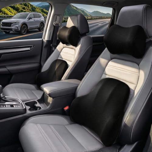 Car Pillow for Honda Hrv,Car Neck Pillow,Lumbar Support Pillow for Car,Memory Foam Pillow,Ergonomic Pillow,Adjustable and Washable,Car Essentials for Long Trips,Car Accessories,Ice Silk,1 Set by Unknown