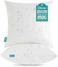 Oubonun Waterproof Outdoor Pillow Inserts 20 x 20 Set of 2, Square Pillows by Oubonun