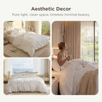 Bedsure Duvet Cover with Fitted Sheet Full - Deep Pocket, Hotel Luxury Soft Double Brushed Bedding Set with Zipper Closure, Includes 1 Duvet Cover, 1 Fitted Sheet, 2 Pillow Shams, NO Comforter, White - Image 5