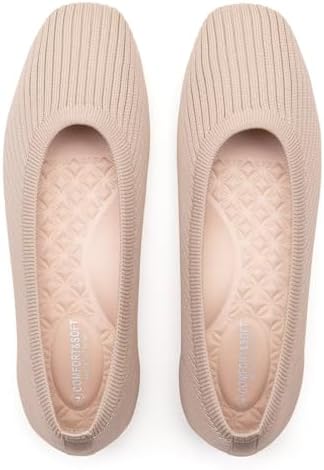 Frank Mully Women's Flats Square Toe Flats Comfortable Slip on Washable Ballet Flats Shoes for Women Dressy Work by FRANKMULLY