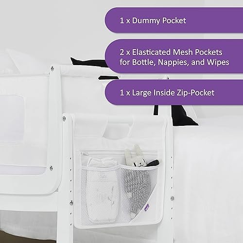 Snuz SnuzPod Hanging Diaper Caddy and Bedside Organizer, White - Image 5