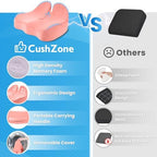 CushZone Ergonomic Seat Cushion, Sciatica Support for Office Chair, Pink - Image 6