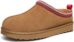 Litfun Women's Genuine Suede Fur Lined Slippers Fuzzy Winter House Shoes - Image 4