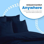Avalon Bedding Pillow Cases Standard Size Navy Blue Pillow Cases Set of 24 Cotton Blend 200 TC Soft & Breathable Perfect for Home & Hospital, Hotel Quality Queen Pillow Protectors 30x20 Inches - Image 7