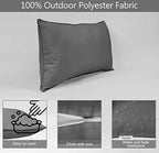 Indoor/Outdoor Polyester Fabric Lumbar Pillow Cover, All-Weather Waterproof Rectangular Cushion Case for Patio Furniture, 16 x 24 Set of 2 -Red - Image 3