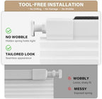 AOSKY No Drill Cordless Light Filtering Cellular Shade 19" W x 64" H White - Image 4