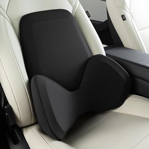 BEBAS Ergonomic Memory Foam Extended Lumbar Support Pillow for Car, Black by BEBAS