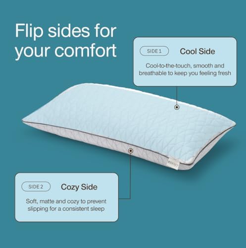 Coop Home Goods Cool Side Pillowcase, King Size Cooling Pillow Case for Hot Sleepers, Two-Sided Pillow Covers, Cozy Side & Cool Side, Ultra Soft Lulltra Cool Technology - Image 3