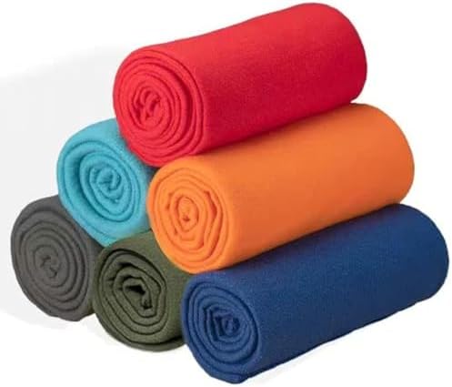 Fleece Throw Blankets Bulk Fleece Blankets Solid Wholesale Lightweight Warm Soft for Pet Bed Sofa Couch Office Wedding Gifts Travel Seasons (Assorted #8,Pack of 6-50x60 Inches) by SPEICALGLORY