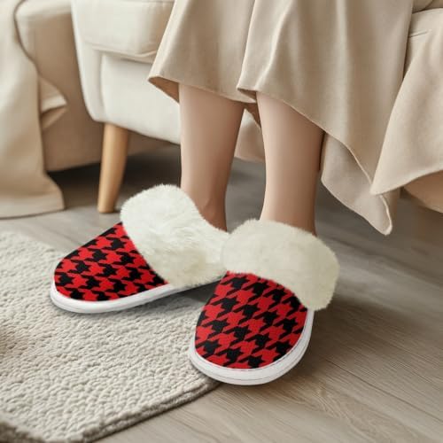 Cotton Slippers With Fluffy Edges House Slippers Non‑Slip Sole - Image 2