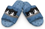 Jeiento Animal Cat Pattern Slippers for Women Lady Open Toe Slippers Soft Cushion Slip Resistant Spa Slipper for Hotel,Cozy Home Shoes - Image 4